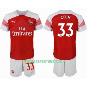 Koszulka Arsenal CECH 33 Dziecięcy Domowe Stroje Piłkarskie 2018/19 Krótki Rękaw